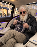 Vovan in the back of a limousine